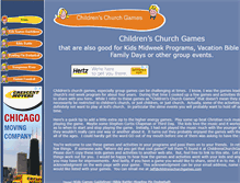 Tablet Screenshot of childrenschurchgames.com